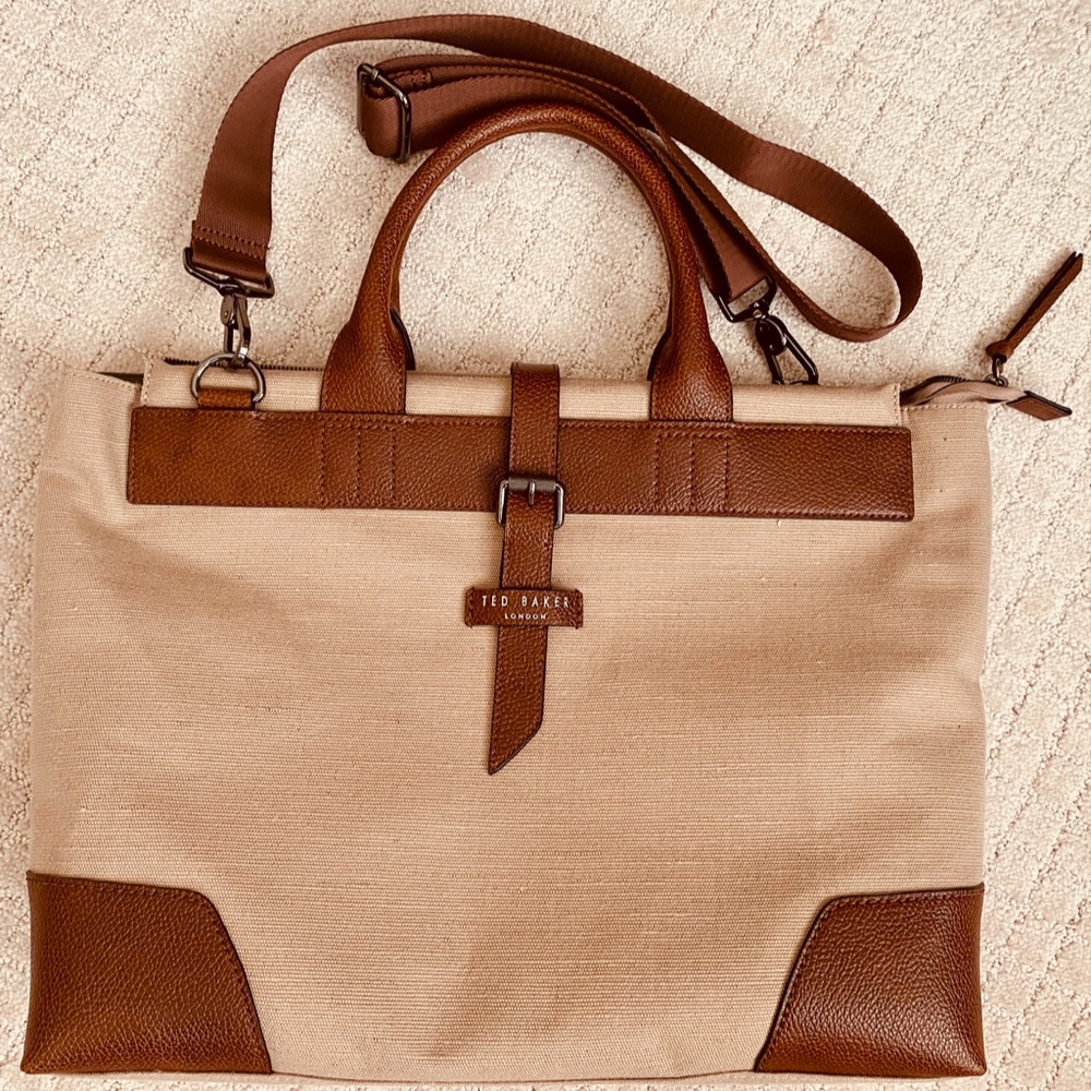 Ted Baker Title Canvas Document Bag